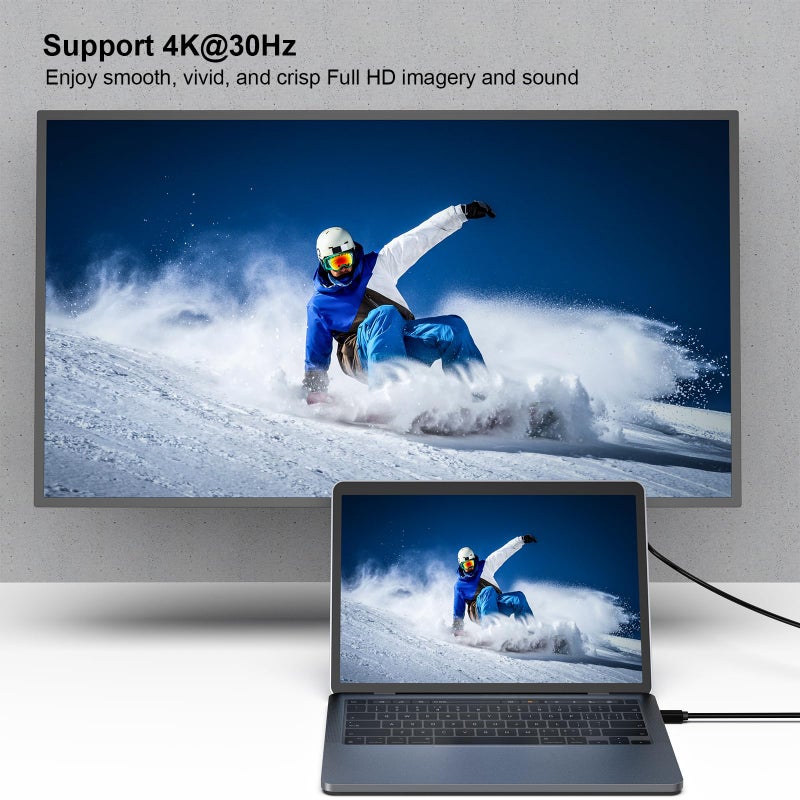 BENFEI Mini DisplayPort to HDMI Cable, Mini DP to HDMI 15 Feet Cable (Thunderbolt Compatible) with MacBook Air/Pro, Surface Pro/Dock, Monitor, Projector - Image 5